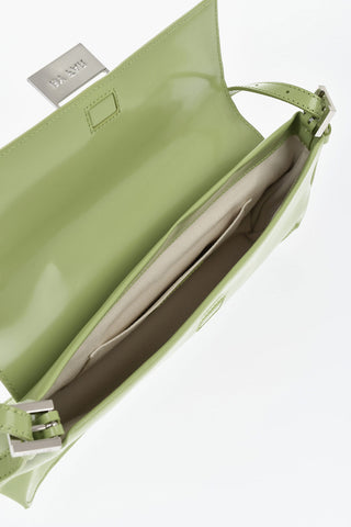 Solid-Color Leather Shoulder Bag MATILDA With Metal Detail