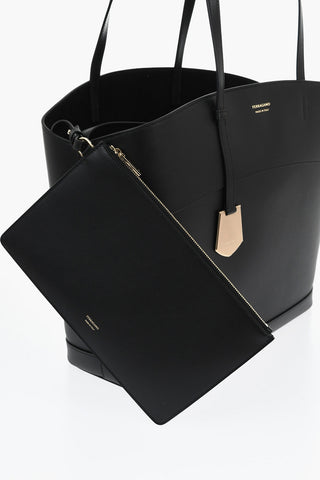 Tote-Bag CHARM aus Leder in Uni