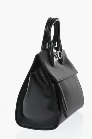 Handtasche RIELA aus Leder mit Außenfach