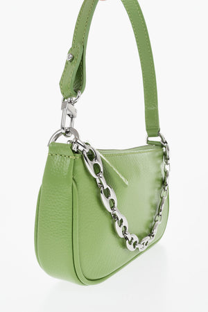 Borsa MINI RACHEL in Pelle Martellata con Catena Argentata