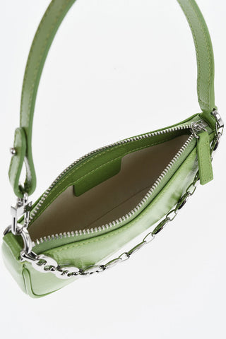Ledertasche MINI RACHEL Aus Gehämmerter Lederoptik Mit Silberner Kette