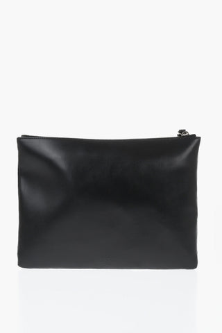 VLTN GARAVANI Leather Clutch With Contrasting Logo