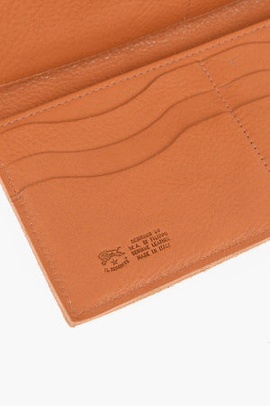 Hammered Leather Wallet With Tone-on-Tone Logo