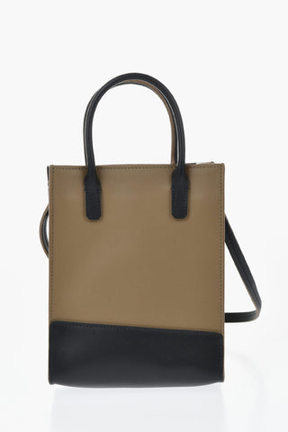 Leather Mini Tote Bag With Removable Shoulder Strap
