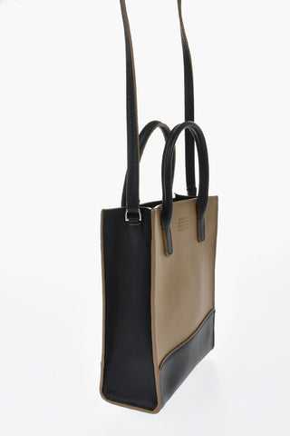 Leather Mini Tote Bag With Removable Shoulder Strap