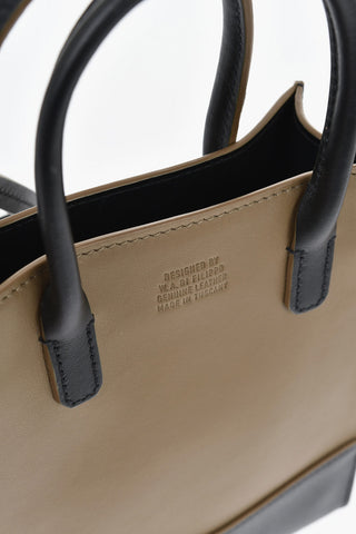 Leather Mini Tote Bag With Removable Shoulder Strap