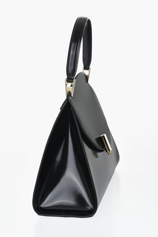 Borsa a Mano PRISMA In Pelle con Chiusura in Effetto Dorato