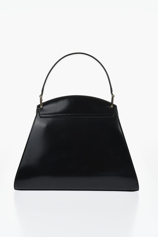 Borsa a Mano PRISMA In Pelle con Chiusura in Effetto Dorato