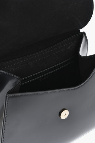 Borsa a Mano PRISMA In Pelle con Chiusura in Effetto Dorato