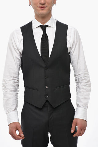CC COLLECTION Wool 3-Piece Suit RESET with Shawl Lapel