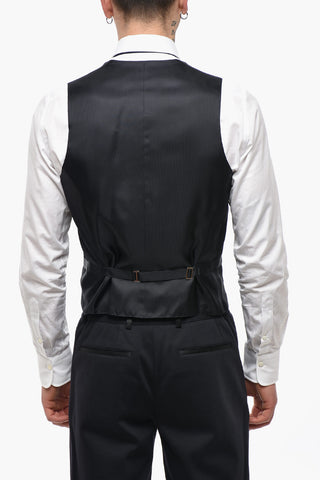 CC COLLECTION Three-Piece Suit with Satin Shawl Lapel