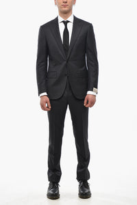 Abito Slim Fit in Lana Vergine con Rever Classico