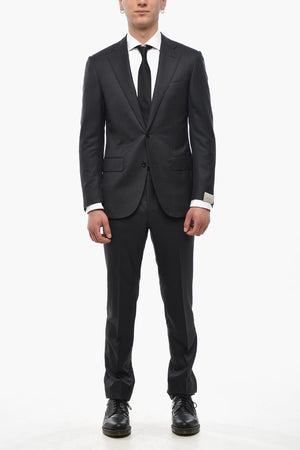 Virgin Wool Slim Fit Suit with Classic Lapel
