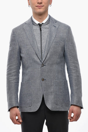 ID Linen-Blend Blazer with Removable Chest Piece