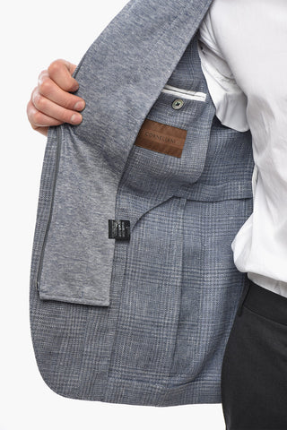 ID Blazer aus Leinenmix mit abnehmbarem Brustteil