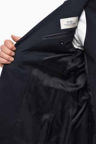 CC COLLECTION Mohair-Blend 3-Piece Suit with Peak Lapel