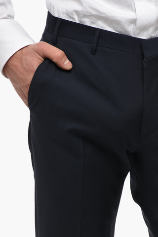CC COLLECTION Mohair-Blend 3-Piece Suit with Peak Lapel