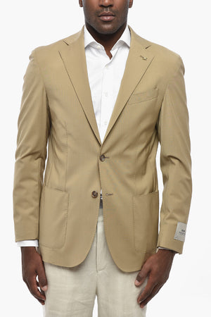 CC COLLECTION Semi-Lined Stretch-Wool Blazer With Patch Pockets