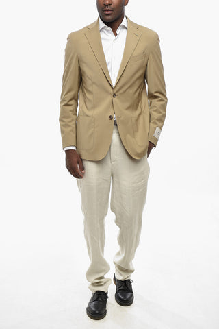 CC COLLECTION Teilgefütterter Blazer Aus Stretchwolle Mit Aufgesetzten Taschen