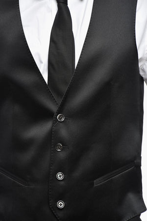 CC COLLECTION Satin Waistcoat With Welt Pockets