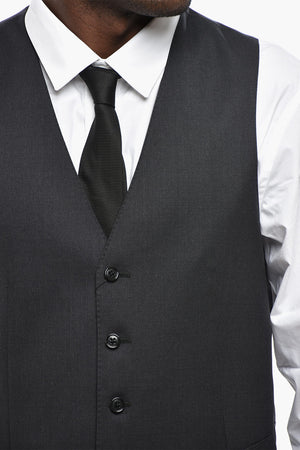 Virgin Wool Waistcoat With Welt Pockets