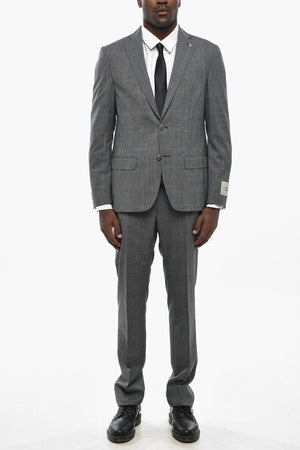 CC COLLECTION District Check Anzug aus reiner Schurwolle mit klassischem Revers