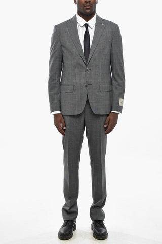 CC COLLECTION District Check Anzug aus reiner Schurwolle mit klassischem Revers
