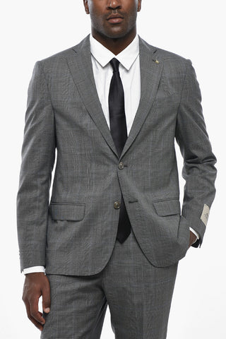 CC COLLECTION District Check Anzug aus reiner Schurwolle mit klassischem Revers