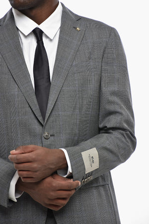 CC COLLECTION District Check Anzug aus reiner Schurwolle mit klassischem Revers
