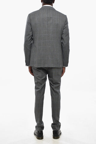 CC COLLECTION District Check Anzug aus reiner Schurwolle mit klassischem Revers