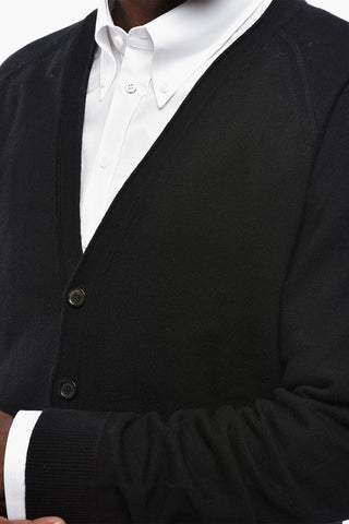 Cardigan aus Schurwolle mit aufgesetzten Taschen