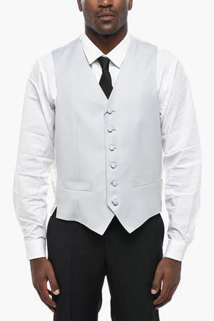 Virgin Wool Waistcoat MANTUA with Welt Pockets