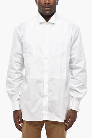 CODE Cotton Poplin Shirt with Hidden Placket and Cufflinks