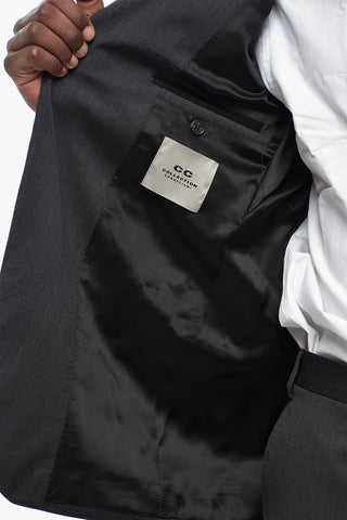 CC COLLECTION Zweiknopf-Anzug Aus Schurwolle Mit Aufgesetzten Taschen