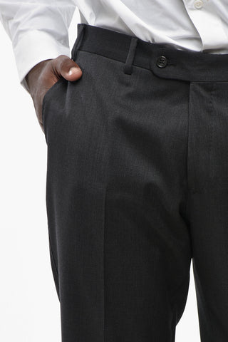 CC COLLECTION Zweiknopf-Anzug Aus Schurwolle Mit Aufgesetzten Taschen