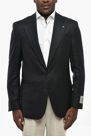 CC COLLECTION Blazer Sfoderato in Misto Lana con Tasche a Filo