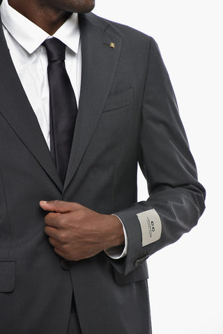 CC COLLECTION Stretch Wool Suit with Flap Pockets
