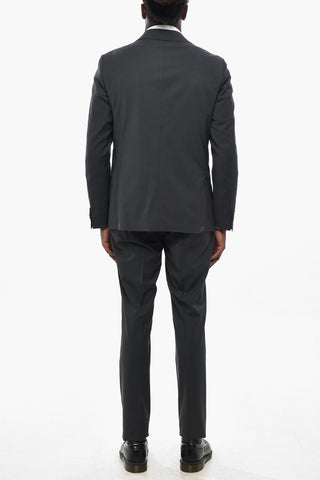 CC COLLECTION Stretch Wool Suit with Flap Pockets