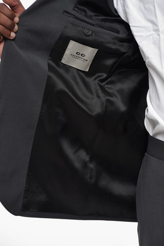CC COLLECTION Stretch Wool Suit with Flap Pockets