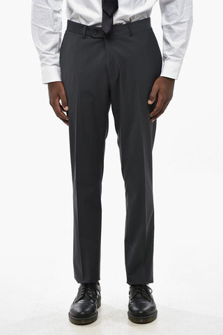 CC COLLECTION Stretch Wool Suit with Flap Pockets