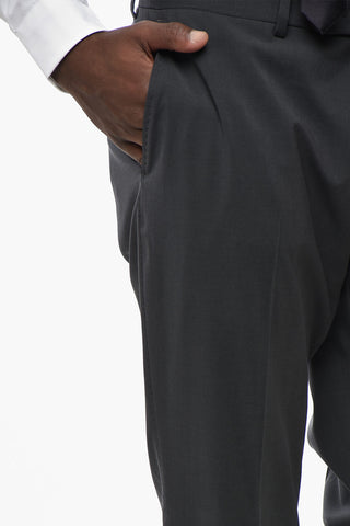 CC COLLECTION Stretch Wool Suit with Flap Pockets