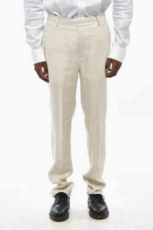 CC COLLECTION Linen Trousers with Elastic Waistband