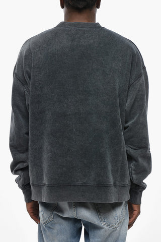 Rundhals-Sweatshirt aus Frottee-Baumwolle mit Logo vorne