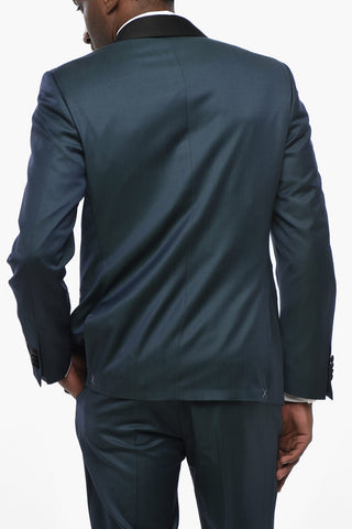 CC COLLECTION Satin Suit with Shawl Lapel