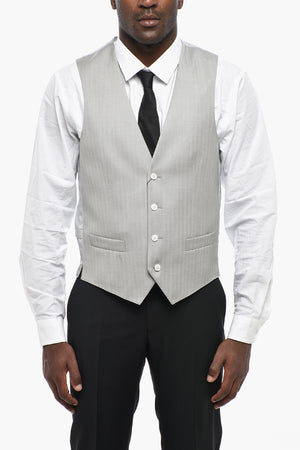 CODE Virgin Wool Herringbone Waistcoat