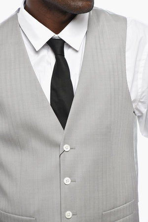 CODE Virgin Wool Herringbone Waistcoat