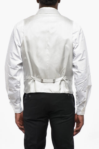 CC COLLECTION Double-Breasted Wool-Blend Waistcoat