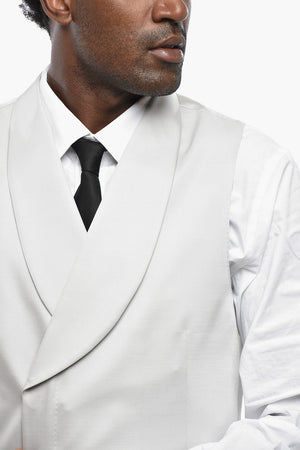 CC COLLECTION Double-Breasted Wool-Blend Waistcoat