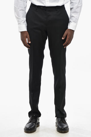 Three-Piece Silk-Blend Suit with Satin Lapel
