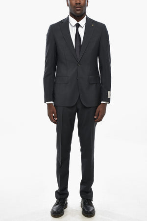 CC COLLECTION Mohair-Blend Suit with Classic Lapel